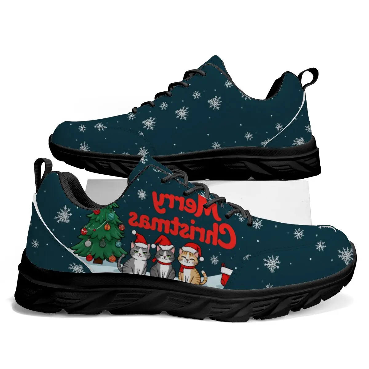 

Подарки на Рождество и Хэллоуин, повседневная спортивная обувь Feizhi, дышащие ультралегкие кроссовки на шнуровке с рисунком тыквы на заказ