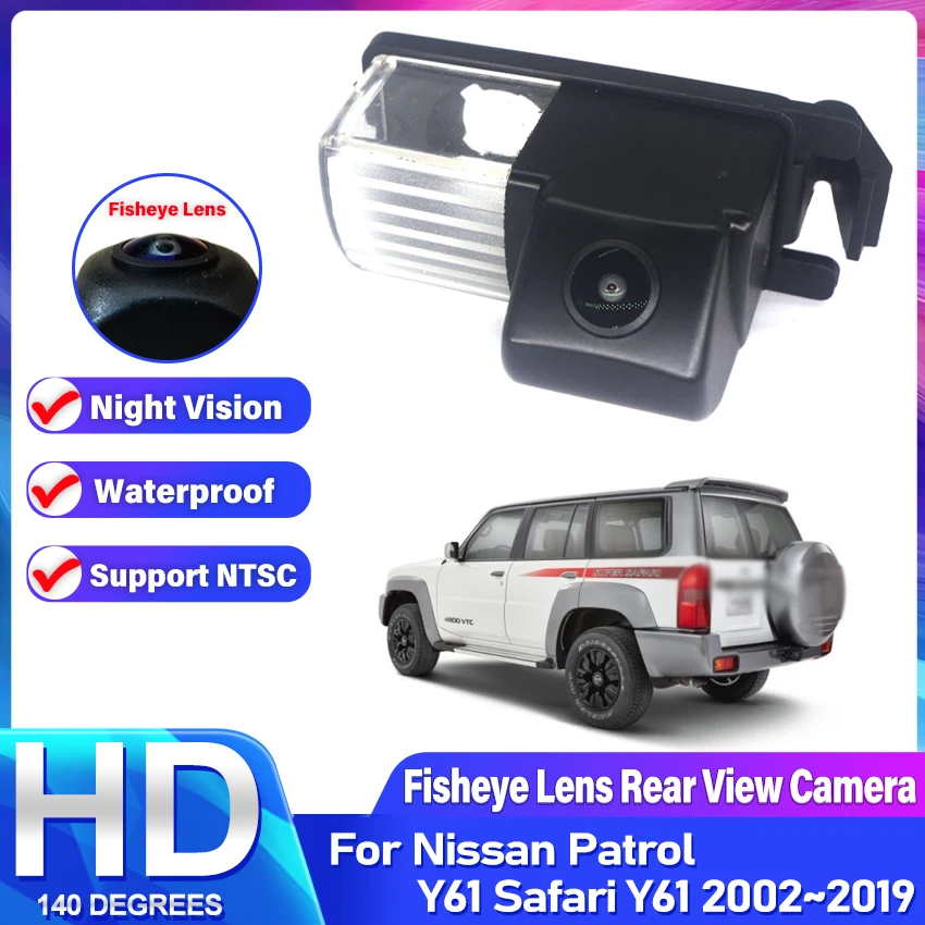 Rear View Camera For Nissan Patrol Y61 Safari Y61 2002~2018 2019 HD CCD Night Vision Reverse Backup Parking Camera Fisheye Lens