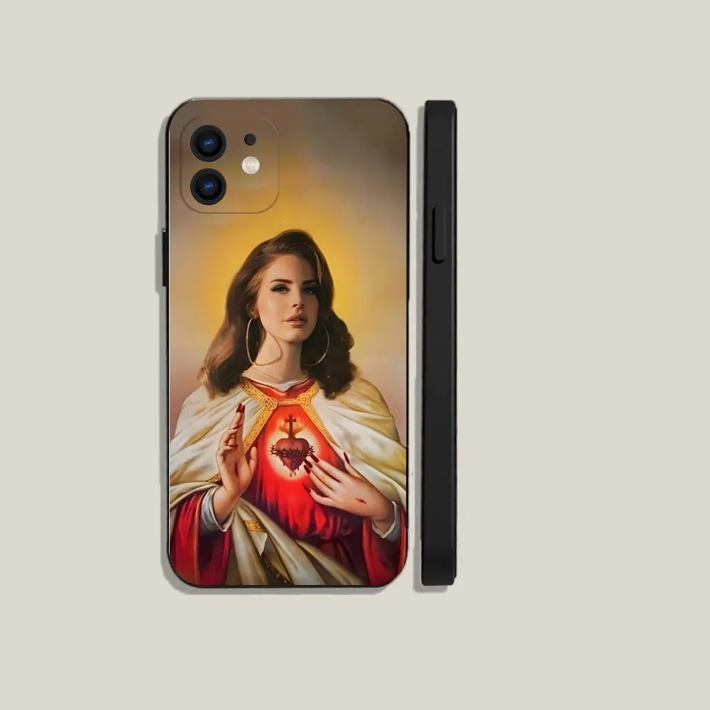 L-Lana Del Rey Singer  Phone Case For iPhone 15,14,13,12,11,Plus,Pro Max,XS,X,XR,SE,Mini,8,7 Soft Silicone Black Cover