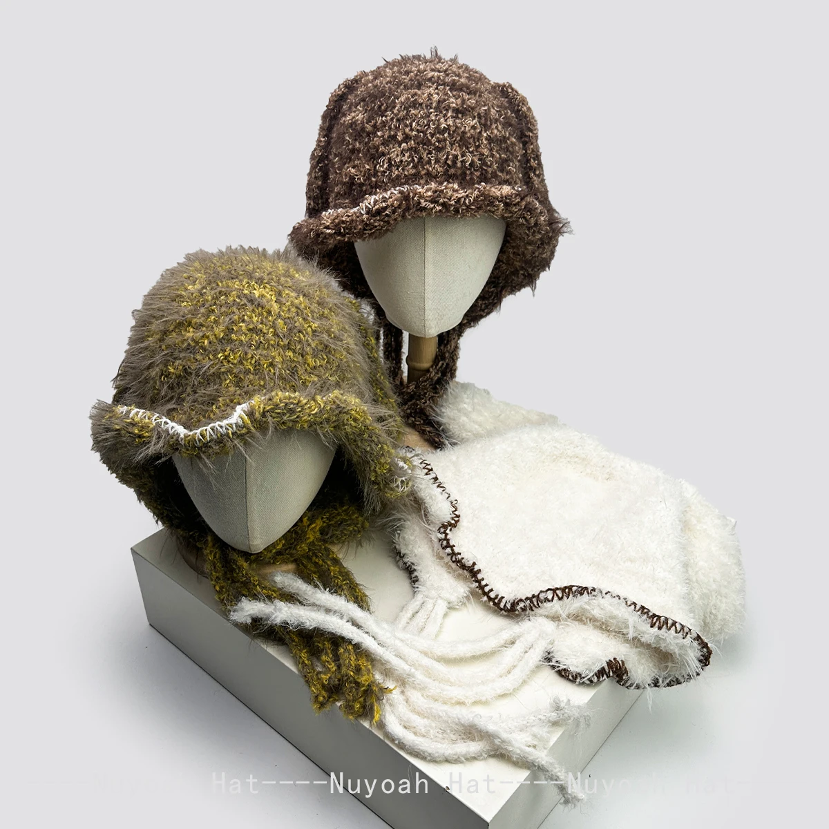 جديد إمرأة الكورية لطيف آذان أرنب صغير المشارب أفخم قبعات منسوجة الدافئة الدانتيل موضة الحلو بيني في الهواء الطلق تنوعا عادية ins