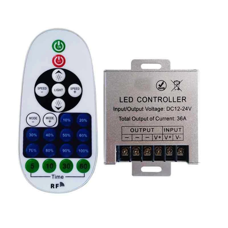 New Dimmer Remote Big Power 360W Led Box Controller For Single Color Led Strip Light DC12-24V Dimming 23Key IR Remote Kit