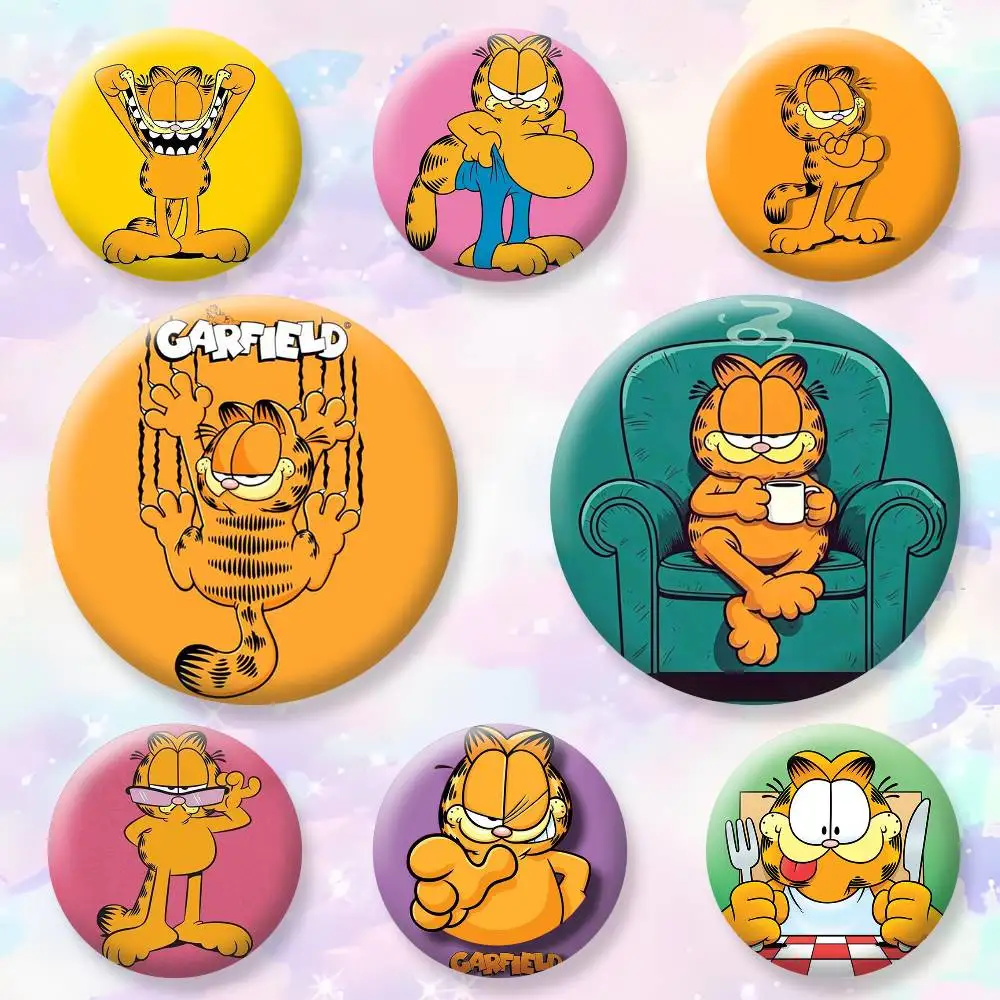 

Funny Cute G-Garfield Badges Creative Tinplate Button PinsBrooch Badge Clothes Backpack
