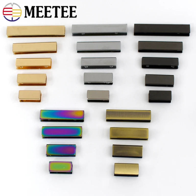 10/20Pcs Meetee 19/25/39/52mm Bag Edge Protector Corner Metal Buckle Handbag Strap Screw End Tail Clip Hook Clasp Accessories