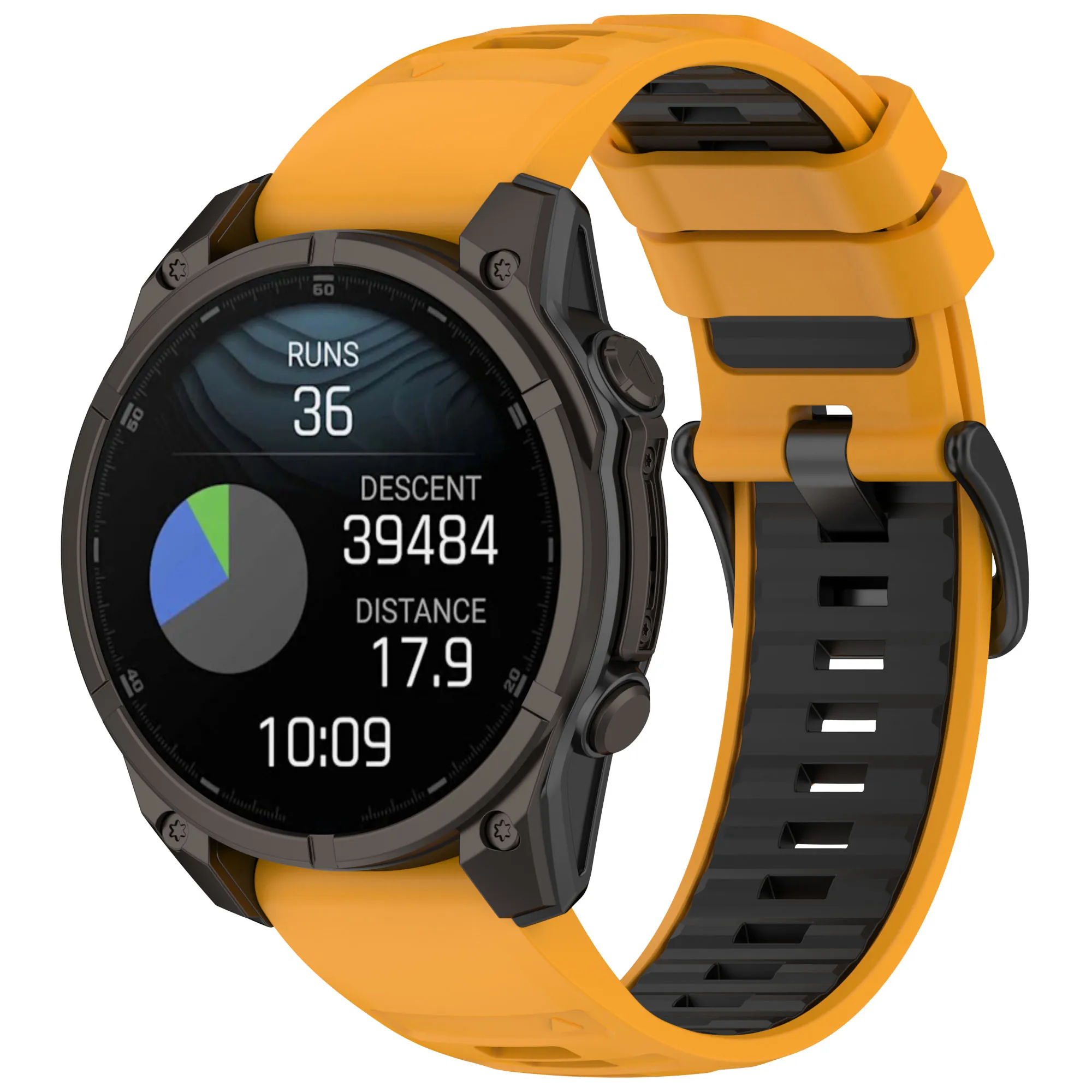 Official QuickFit 26mm 22mm Band for Garmin Fenix 8 7 7X 6 6X 5X E 47mm 51mm/Enduro 3 Two-Tone Silicone Strap Accessories