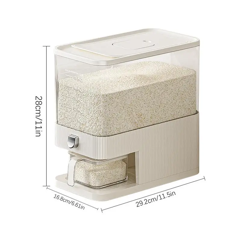 Rice Dispenser Sealed Box Rice Storage Keeper Dry Food Storage Containers Moisture Proof Rice Bin Kitchen Rice Holder For