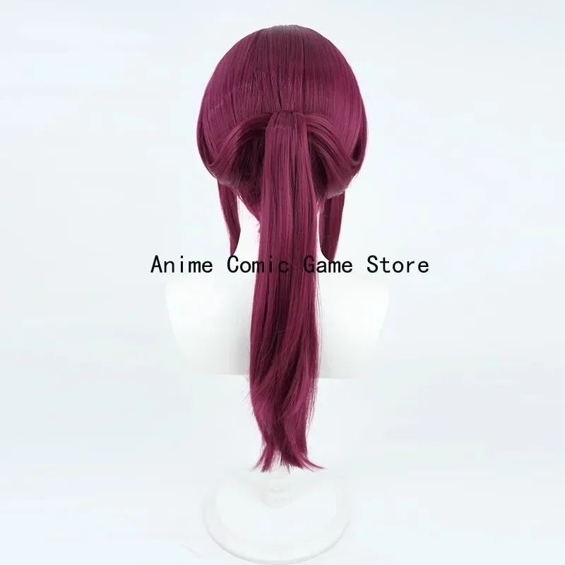 Anime Honkai Star Rail Kafka Cosplay Wig High Temperature Silk Rose Inner Mesh Kafka Wigs and Cap