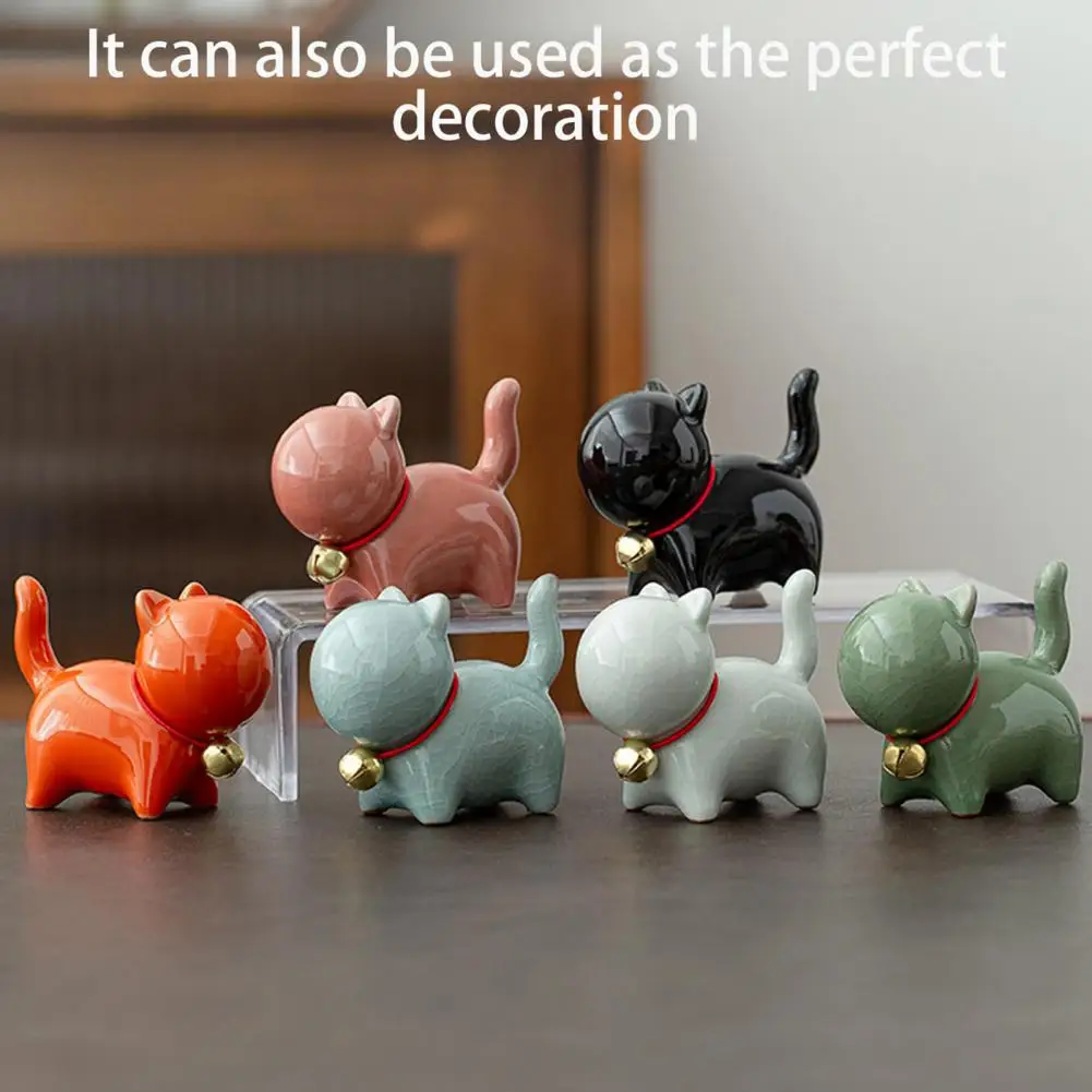 7*5.6cm Cat Toilet Bolt Caps Frog Ceramic Covers Ice-Crack Chinese Chinaware Technology Bathroom Ornaments Animal For False Nail