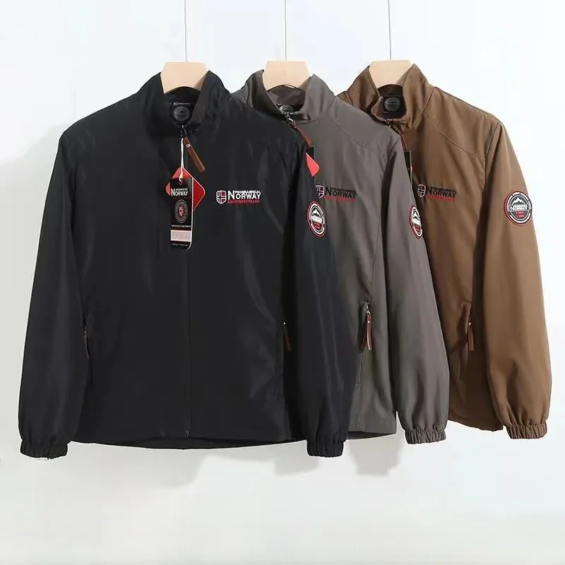 

High-End Outdoor Men's Fce Lined 3D Tailored Waterproof Jaet Stand Collar Cosite Fce Jaet for Autumn And Winter