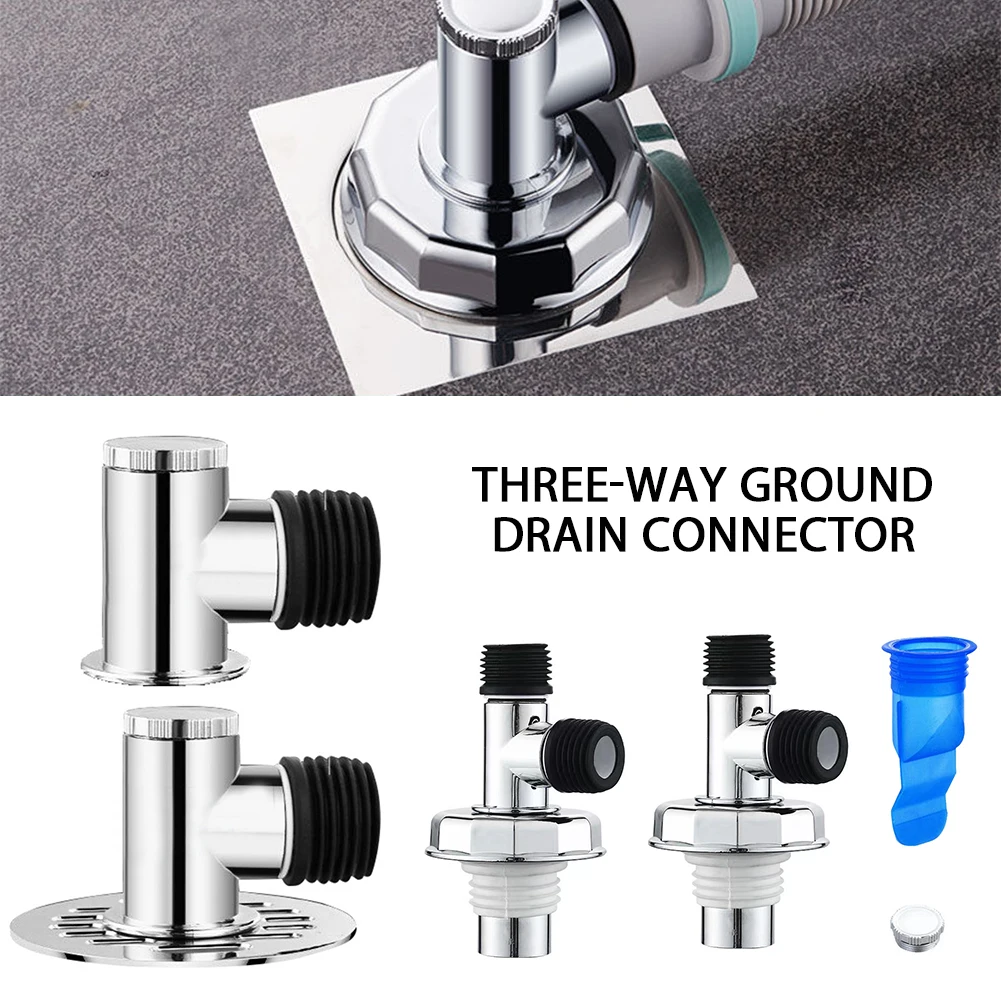 Washing Machine Floor Drain Joint Tee Purpose Pipe Connector Dishwasher Universal Hose Adapter Deodorant Anti-Overflow Tool