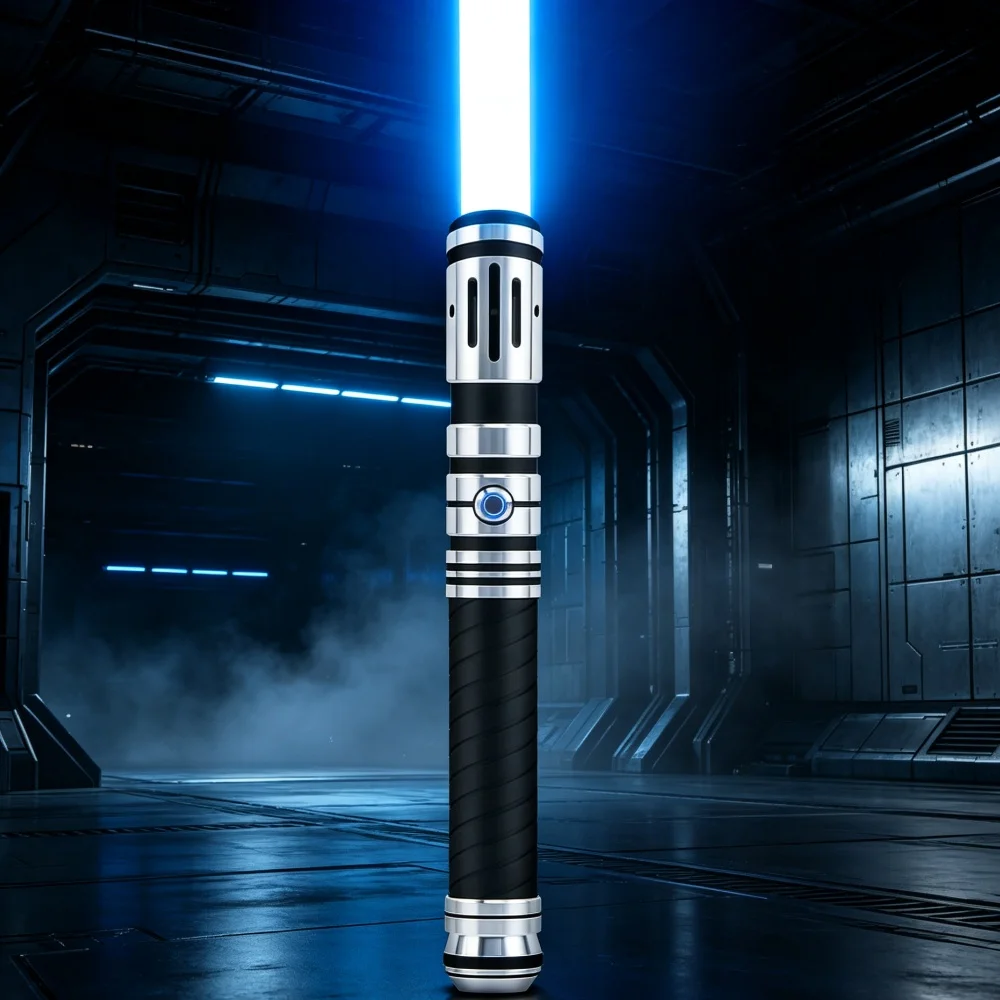 TXQSABER Lightsaber RGB Smooth Swing Heavy Dueling Metal Hilt Blaster Color Changing Mandalorian Cosplay Collectible Toy