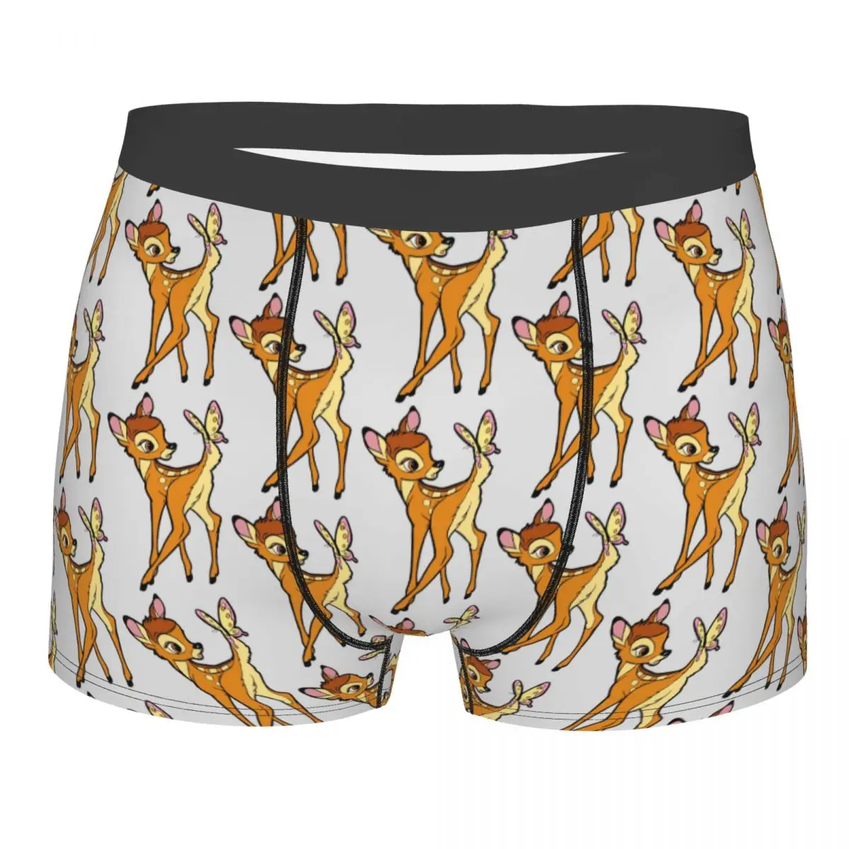 

Мужские трусы-боксеры с принтом Бэмби, дышащие, с мультяшным рисунком, на заказ