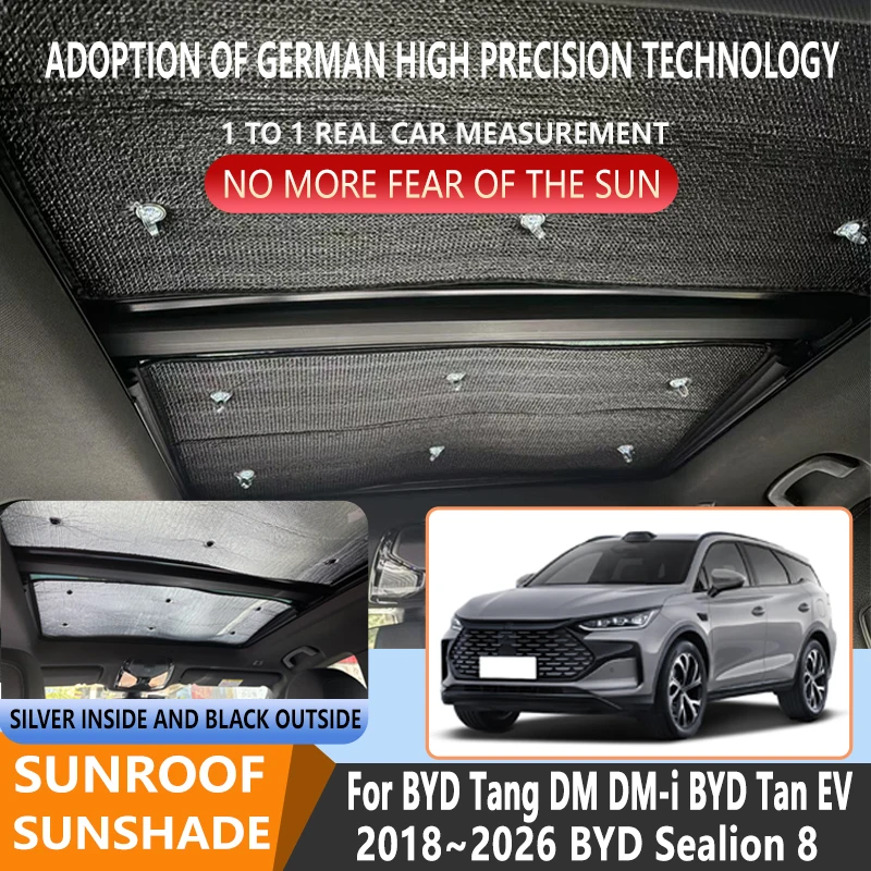 Aislamiento para Techo Solar, Visera para Techo Panorámico, Parasol Anti-UV para BYD Tang DM DM-i BYD Tang EV 2018~2026, Protector Térmico para Ventana