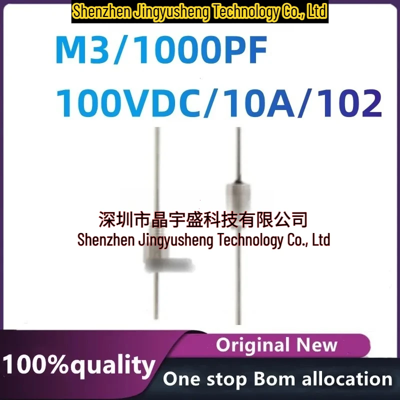 

100% New Original Filter Capacitor Feedthrough Capacitors Series M3/1000PF/100VDC/10A/102