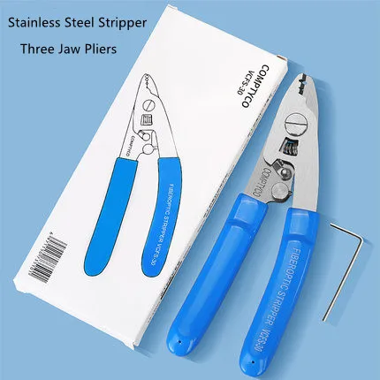 VCFS-30 Stainless Steel Three-port Fiber Stripping Pliers Stainless Steel Fiber Nomiller Pliers VCFS-30 Three Jaw Tongs