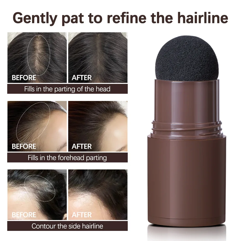 Hairline Powder Waterproof Hairline Root Cover Up Natural Black Brown Eyebrow Contour Stick Root Edge Shadow Filling Powder
