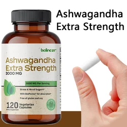 Ashwagandha & Black Pepper - 3000mg Maximum Strength for Stress & Mood, Sleep, Energy, Brain - KSM-66 Supplement for Men & Women