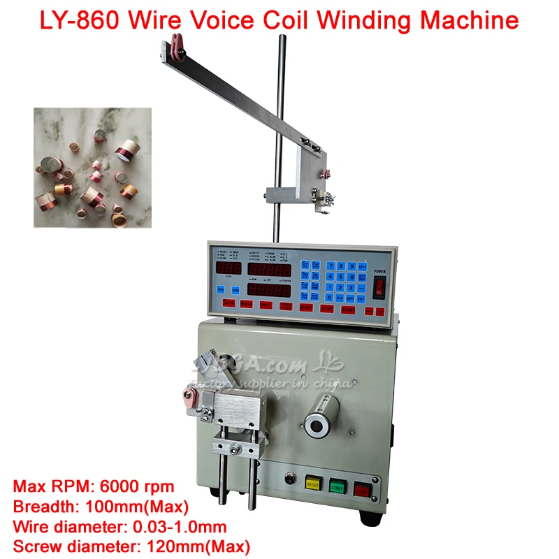 

LY-860 Автоматическая самоклеящаяся машина для намотки проволочной бумажной трубки с звуковой катушкой 0,03-1,0 мм 220 В 110 В