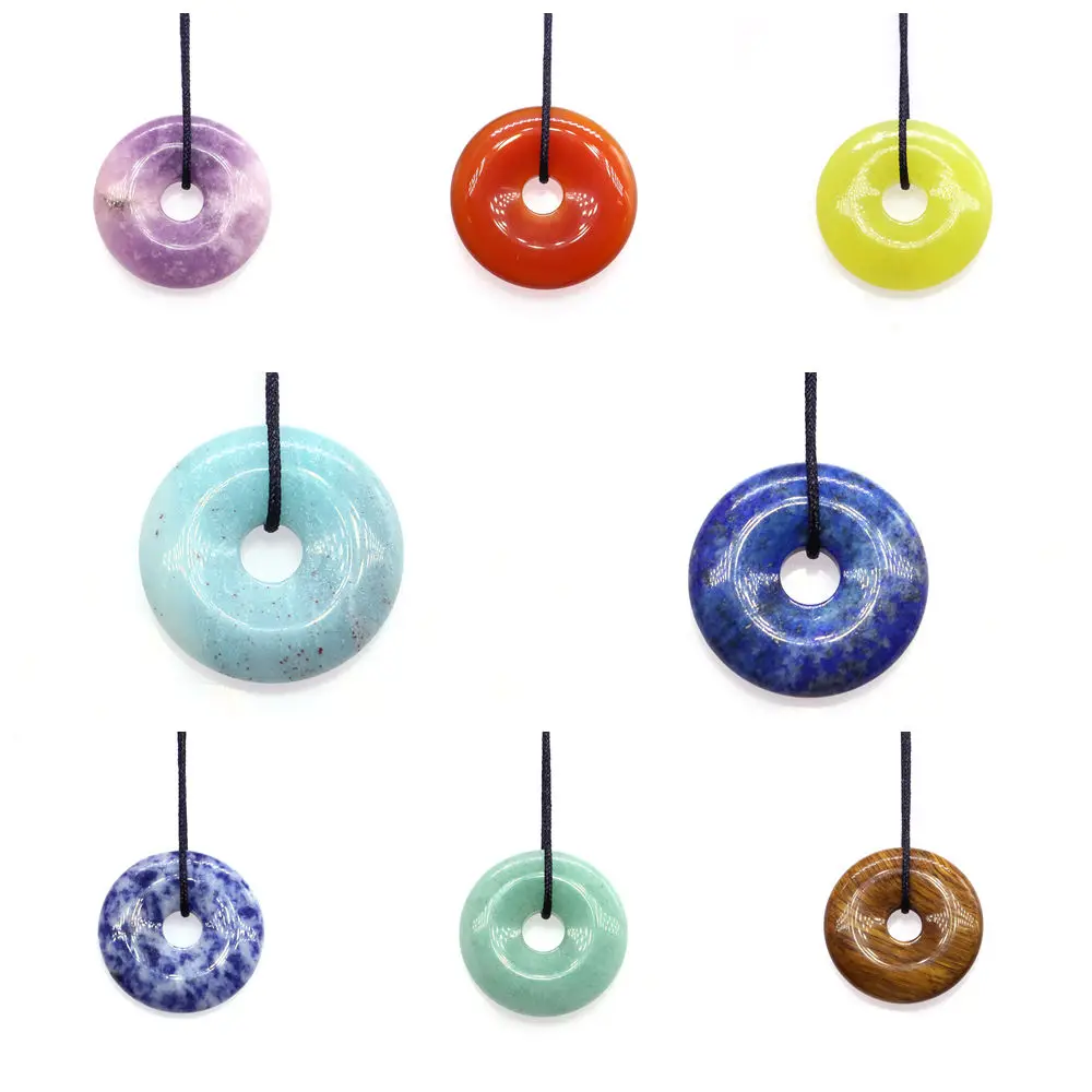 Kamień naturalny uzdrawiający kryształ ametyst lapis lazuli kwarc różowy 30mm pączek koraliki Reiki Chakra wisiorek Fit naszyjnik biżuteria DIY
