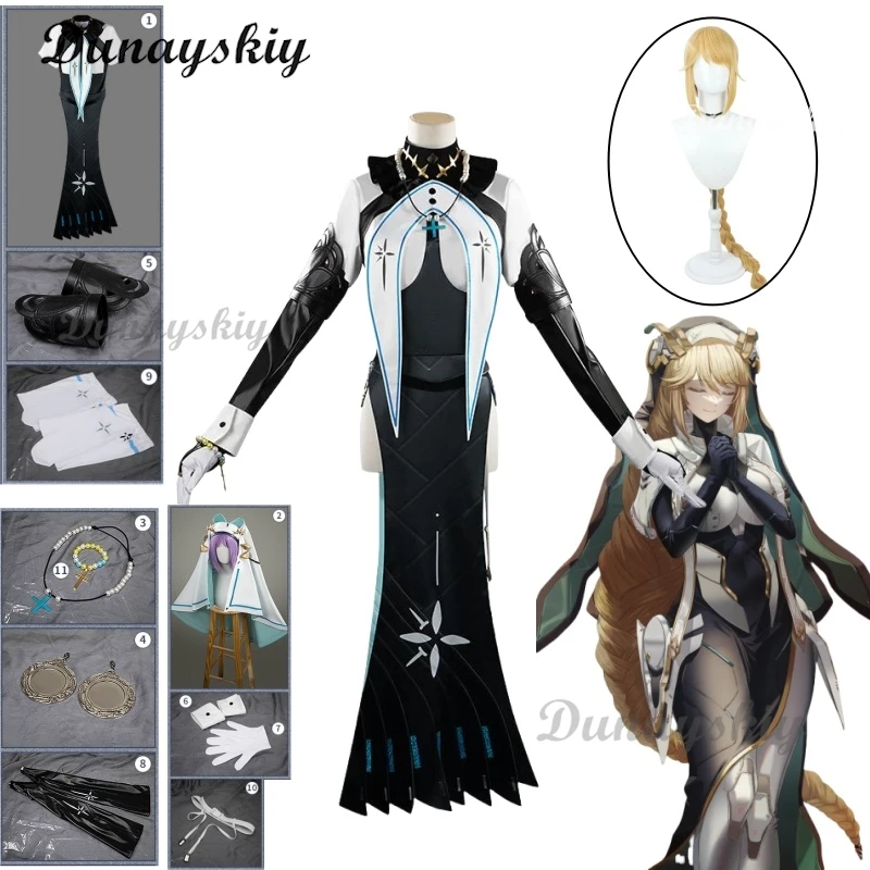 

Pure Grace Косплей Богиня Победы: Nikke Рапунцель Костюм Парик Игра Аниме Вечеринка Униформа Хэллоуин Играть Ролевая Одежда Одежда