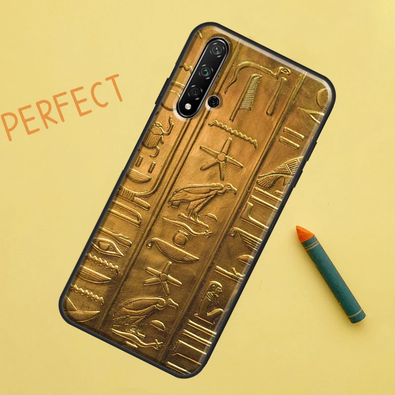 Egyptian Hieroglyphics Case For Huawei P Smart 2019 Nova 5T 9 10 SE 3i 8i 11i Y60 Y61 Y70 Y90 P20 P40 Lite P30 Pro