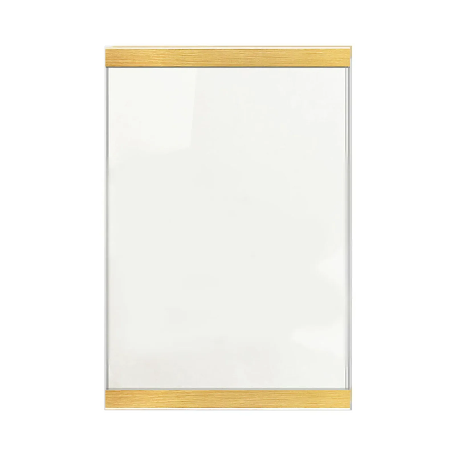 1x Acrylic Photo Frame Transparent Magnetic Poster Display Picture Frame Wooden For Wall Sticker Advertising Certificate Showing