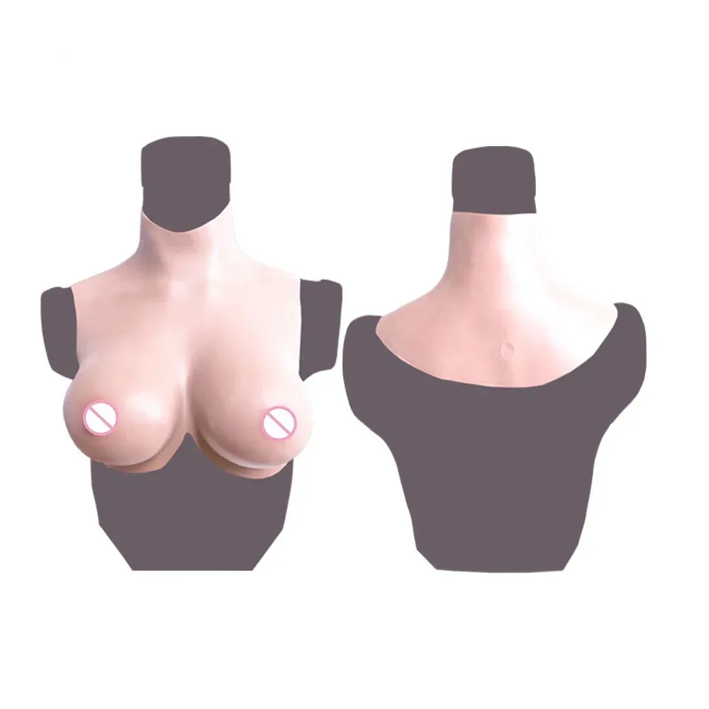 Silicone Breast Forms Bodysuit Fake Tits Realistic Nipples Areola Crossdresser Chests For Shemale Transgender Cosplay Drag Queen