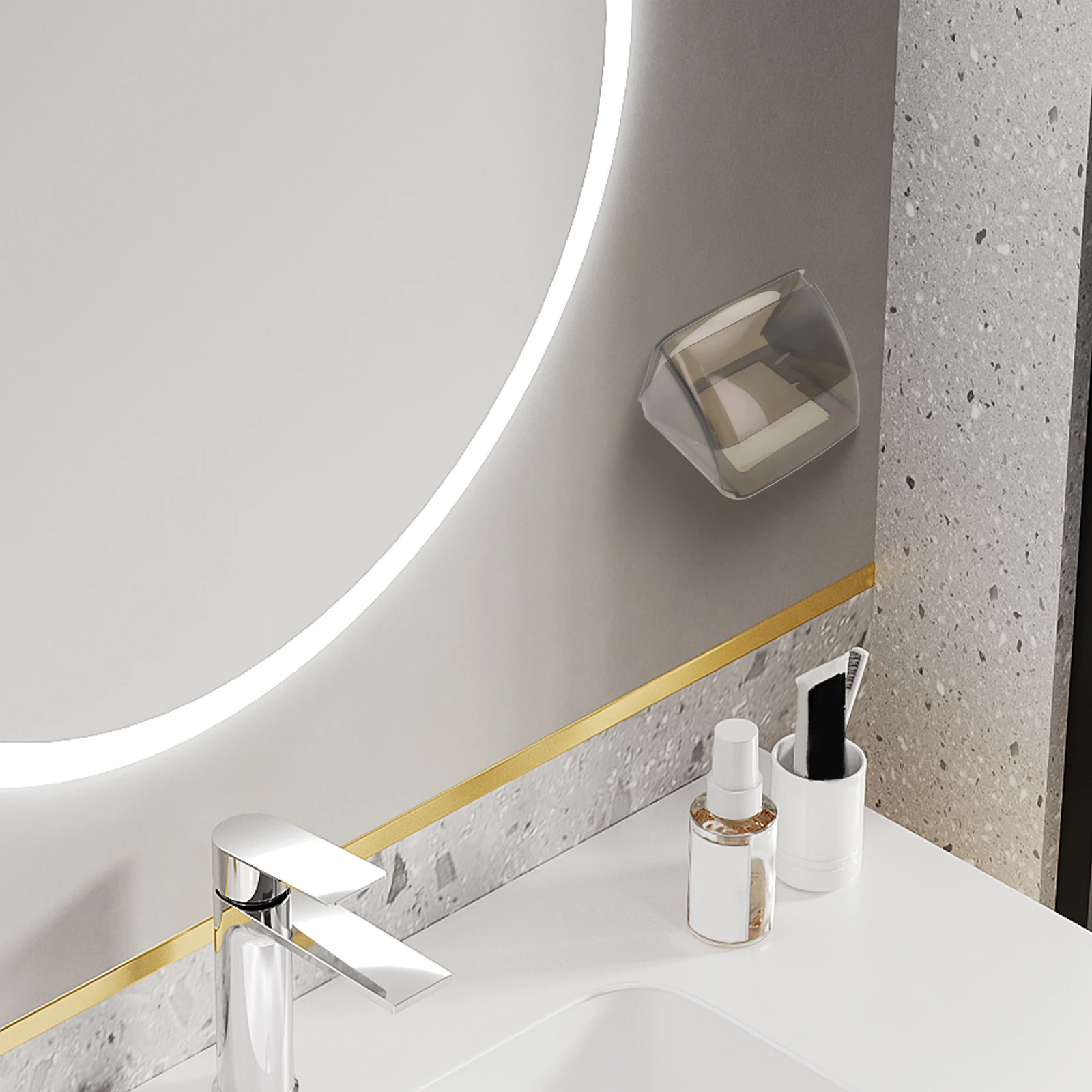 Waterproof Cover For Socket Socket Waterproof Cover Bathroom Use Kitchen Use PC Material 9.6*9.6*7.9CM Size Bathroom Use