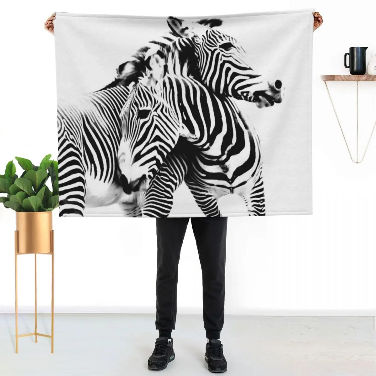 Grevy's Zebras Throw Blanket For Sofa Thin Plush Heavy cosplay anime Camping Moving Blankets