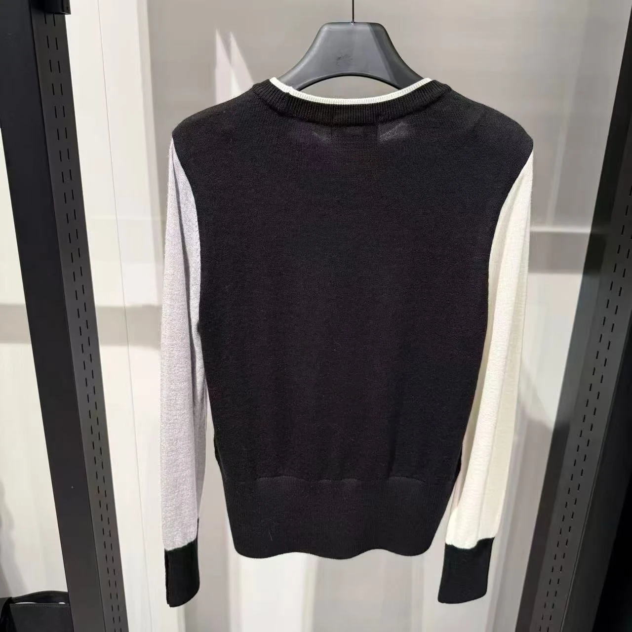 2026 Autumn Winter Golf Sweater Color Block Crew Neck Pullover Long Sleeve Knitted Top Casual Golfwear