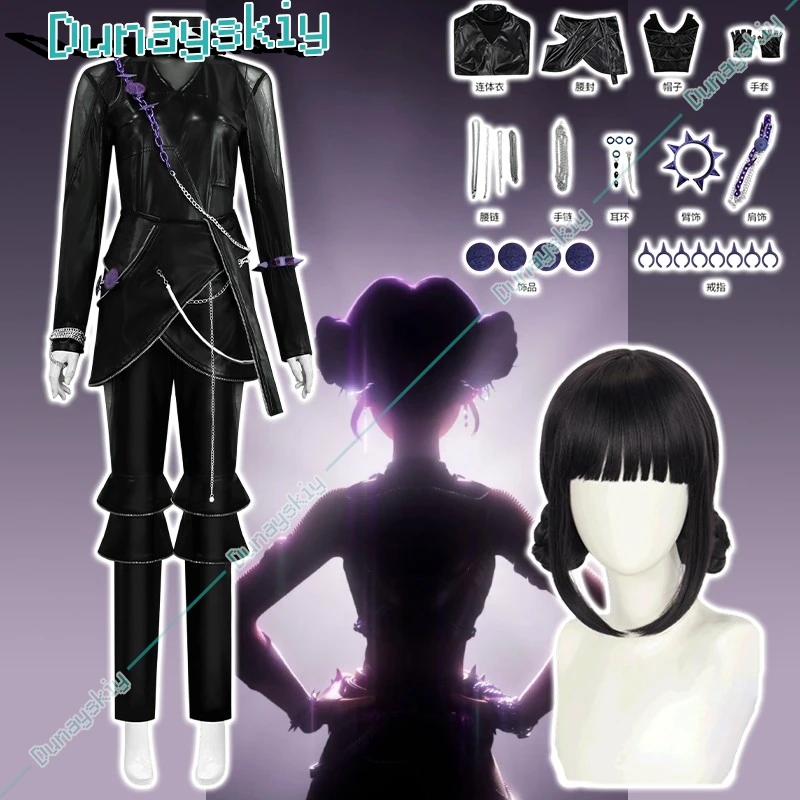 

Korea Idol Kpop Demon Huntrix Zoey Cosplay Costume Sexy PU Punk Jumpsuit Black Battle Ninja Jirai Kei 코스프레 Halloween Party