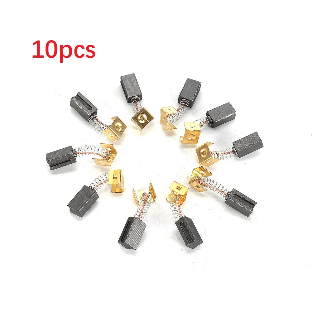 10Pcs Carbon Brushes 6.4x7.9x12.5mm Replacement For Black Decker CD105 CD110 CD115 KG900 KG725 AST6 Angle Grinder Accessories