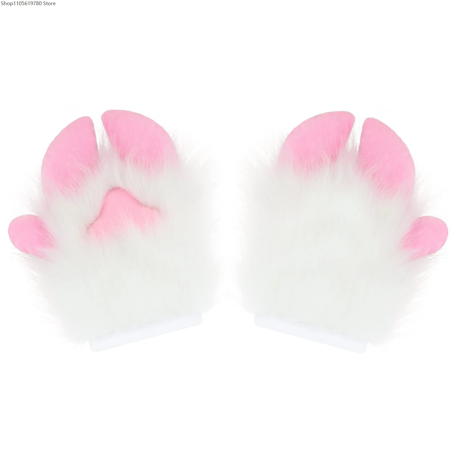 Fursuit Furry Sheep Paw Gloves Wearable Animal Paw Cosplay Accessory Lolita Style Halloween Masquerade Performance Outfit