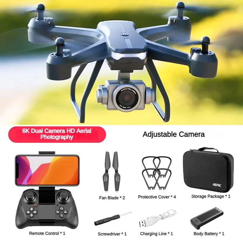 V14 Professional Drone 6K HD Dual Camera Wide Angle WIFI Realtime Transmission FPV Drone Optical Flow Location RC Quadcopter Toy