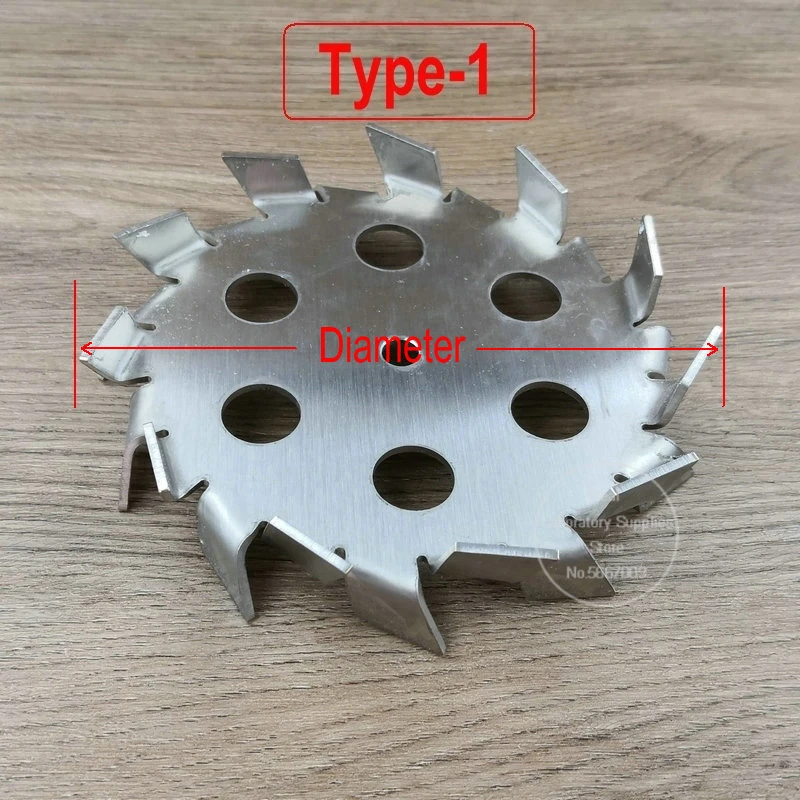 1ชิ้น Lab 5ซม.-15ซม.304สแตนเลสกระจายใบมีด,รอบฟันเลื่อยประเภทกวน Disk (Rod สามารถเลือกหรือไม่)