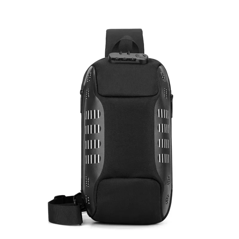 New sports men's chest bag trend casual anti-theft password lock crossbody bag large capacity backpack multifunctional