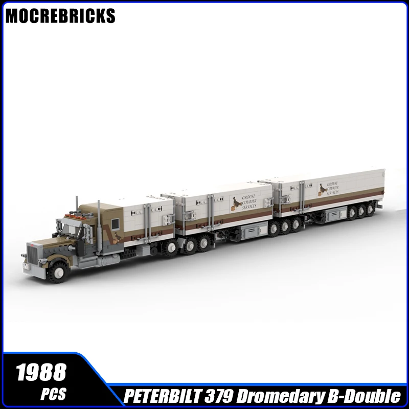 Urban Series PETERBILT 379 Single Humped Camel Large Customized Freight Transport Trucks Building Block MOC Model Bricks Kid Toy