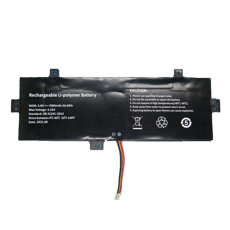 

Laptop Replacement Battery For ALCOR WTL5267103P*2P 3.8V 7000MAH 26.6WH