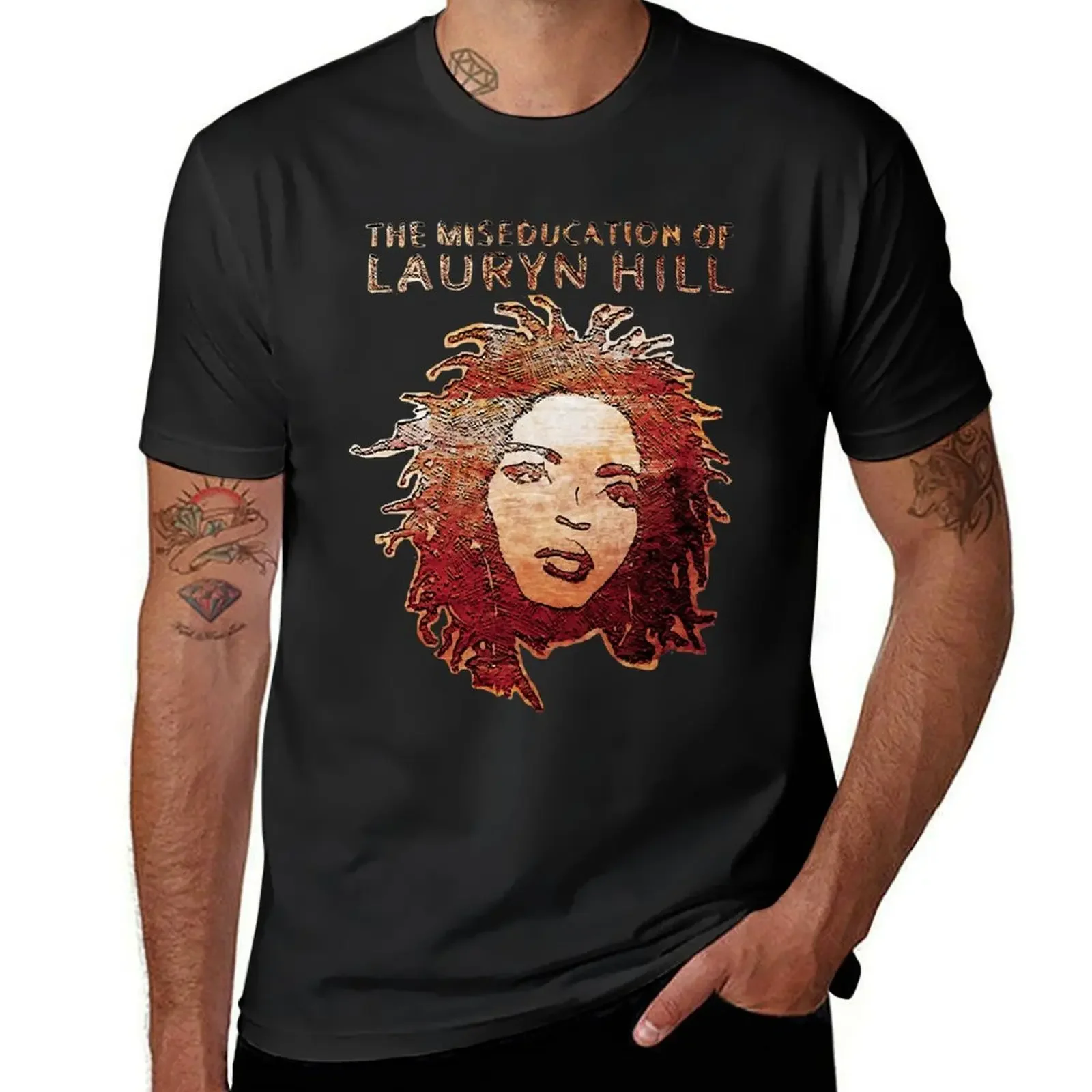 

Ретро знаменитая футболка в стиле хип-хоп Lauryn Hills Hair 90-х годов, рубашка на заказ, футболка с графическим рисунком, винтажные мужские рубашки с аниме