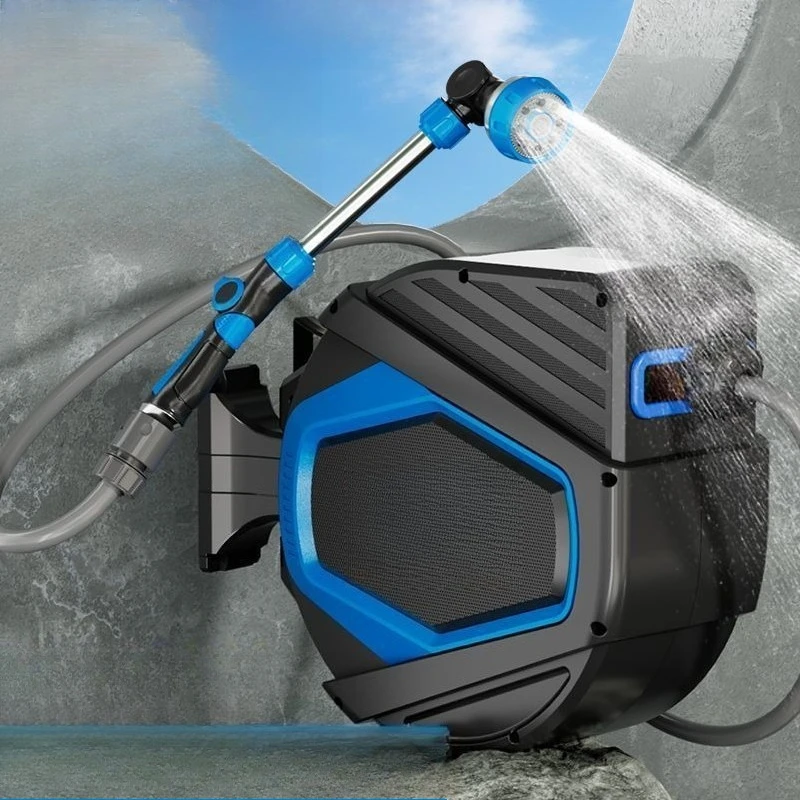 Garden watering device, automatic recycling water pipe, garden watering water gun, wall-mounted telescopic water pipe retractor