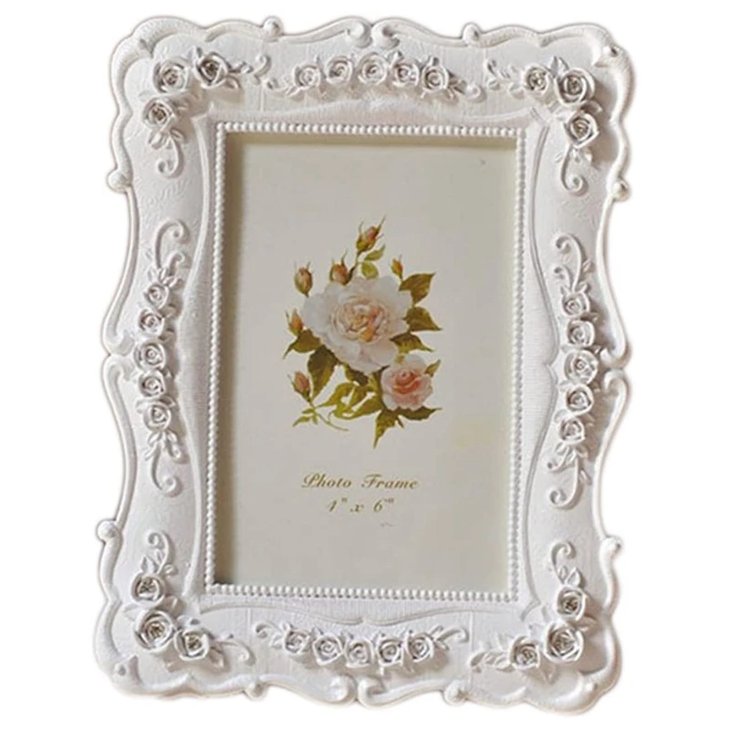 6 Inch Retro White Photo Frame Photo Display Photo Frame Poster Home Decoration Wall Hanging Photo Frame