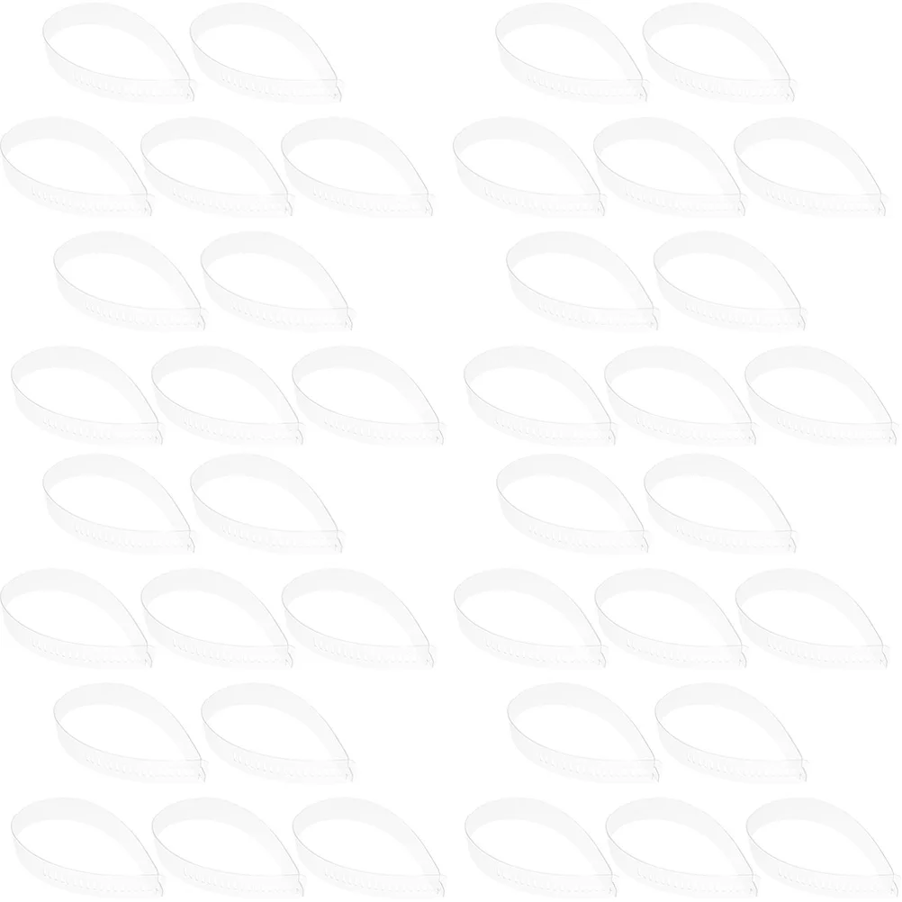 60 قطعة من طوق PVC الشفاف يبقى ياقة القميص يدعم شرائط بلاستيكية قابلة للتعديل لقمصان الملابس للرجال والنساء