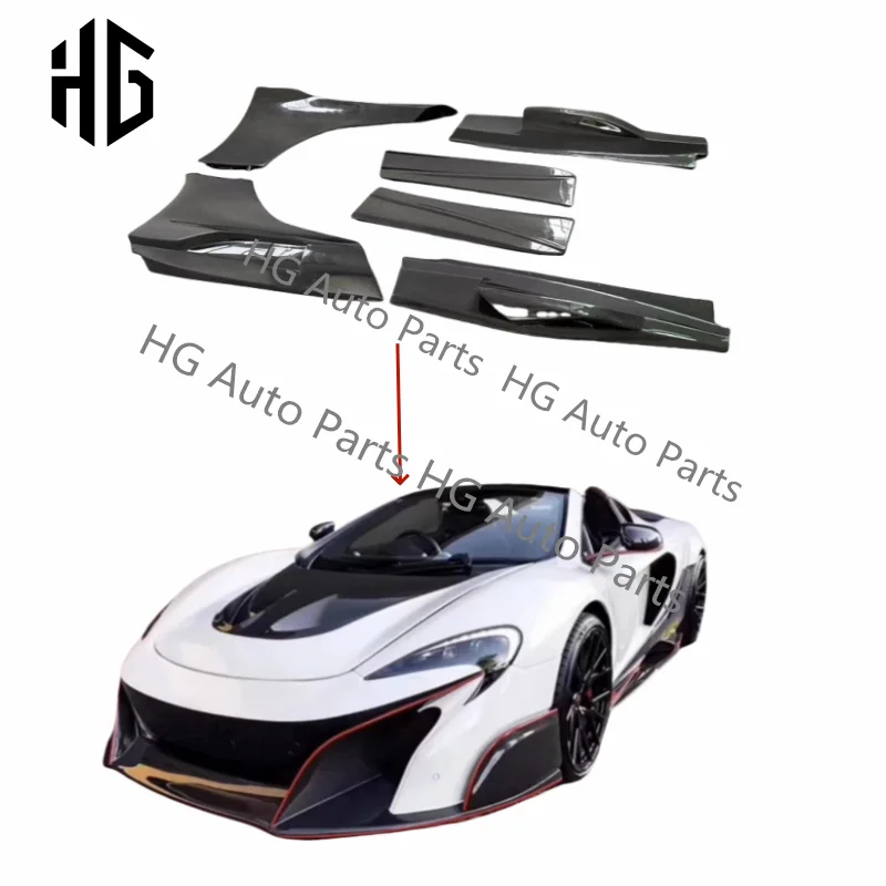 

For Mclaren MP4-12C 650s Carbon Fiber Body Kit 675LT Style Side Skirts Diffuser Lip Spoiler Modification Accessories