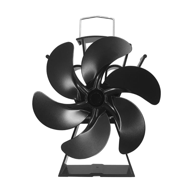 

6 Black Stove Fan Aluminum Alloy Silent Efficient Heat Distribution TOP ones