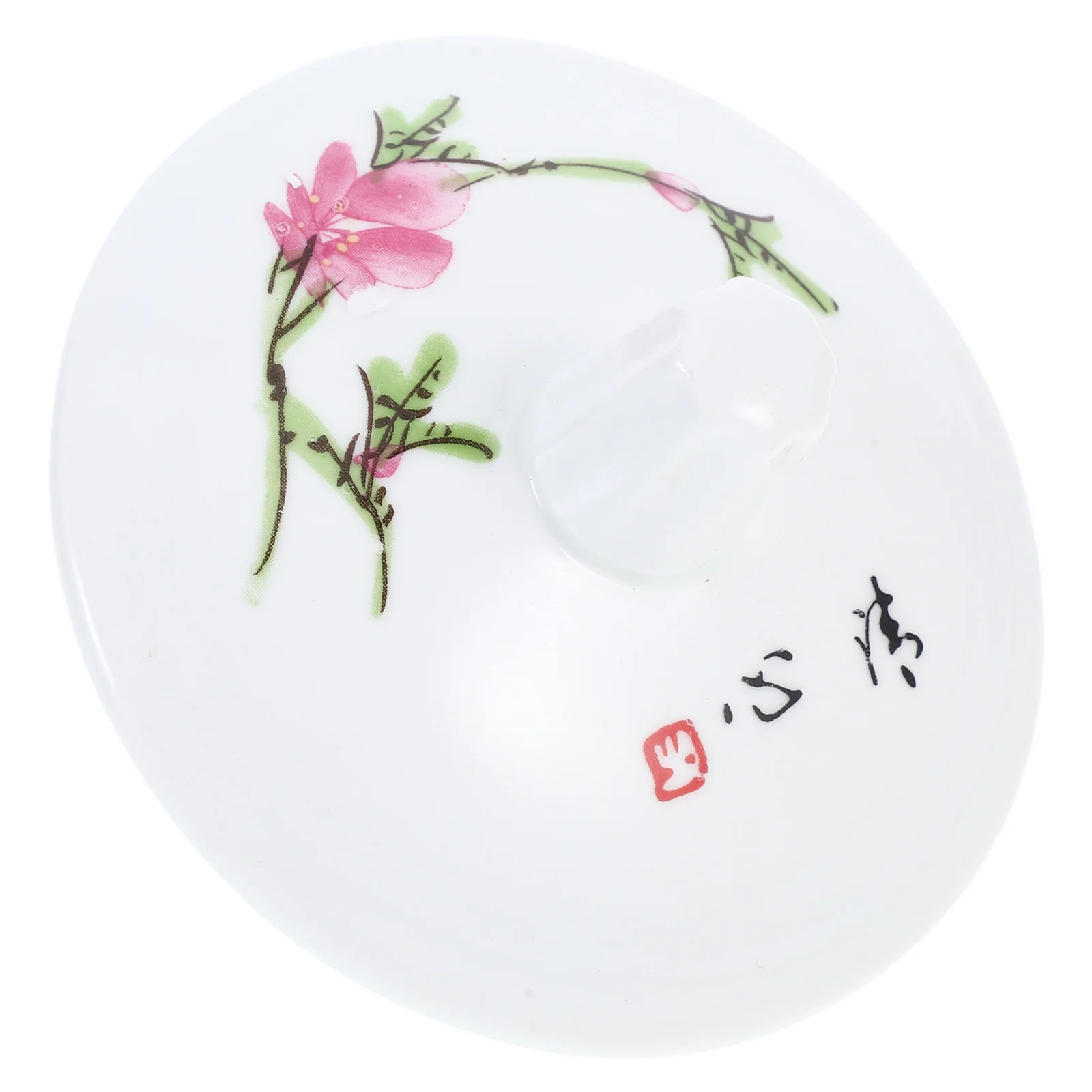 

Ceramic Tea Cup Lid Heat Resistant Universal Fit Reusable Mug Cover for Tea Coffee Drinks Home Office Convenience