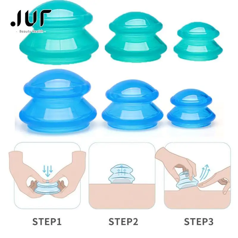 1Pcs Silicone Cups Massage Body Anti Cellulite Suction Bubble Sucker Chinese Vacuum Cuppings Massager for Face Back Therapy Set