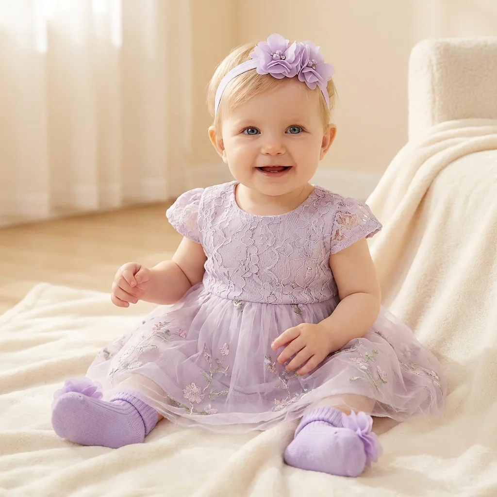 New Baby Soft Prewalker Sock Girl Infant Cute Knitted Hairband Socks1Set Newborn Handmade Pearl Flower Headbands Mid Socks