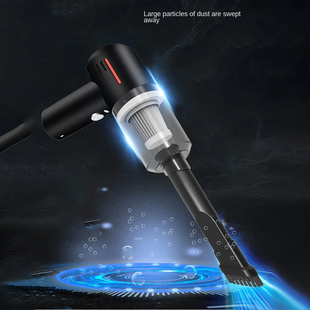 Aspiradora inalámbrica de mano para coche, aspirador de doble uso con batería integrada, 9000Pa