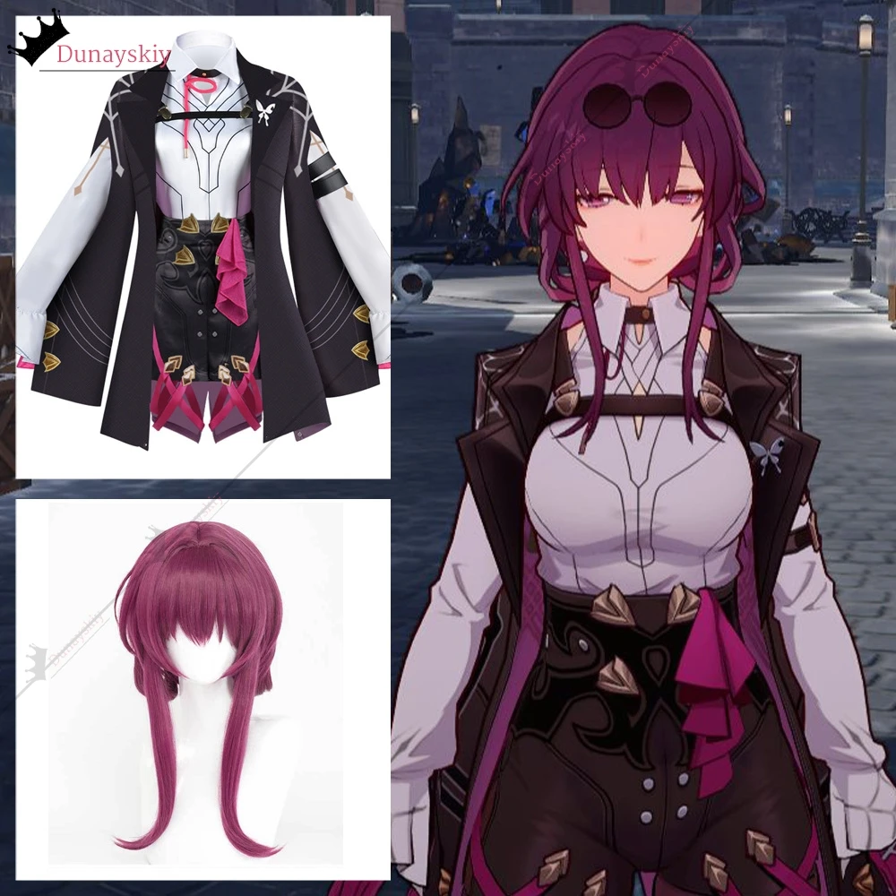 Kafka-Cosplay Honkai Star Rail Cos, juego de Anime Honkai 2024, disfraz de mujer para fiesta de Halloween, combate con peluca DIY, conjunto completo Subdue