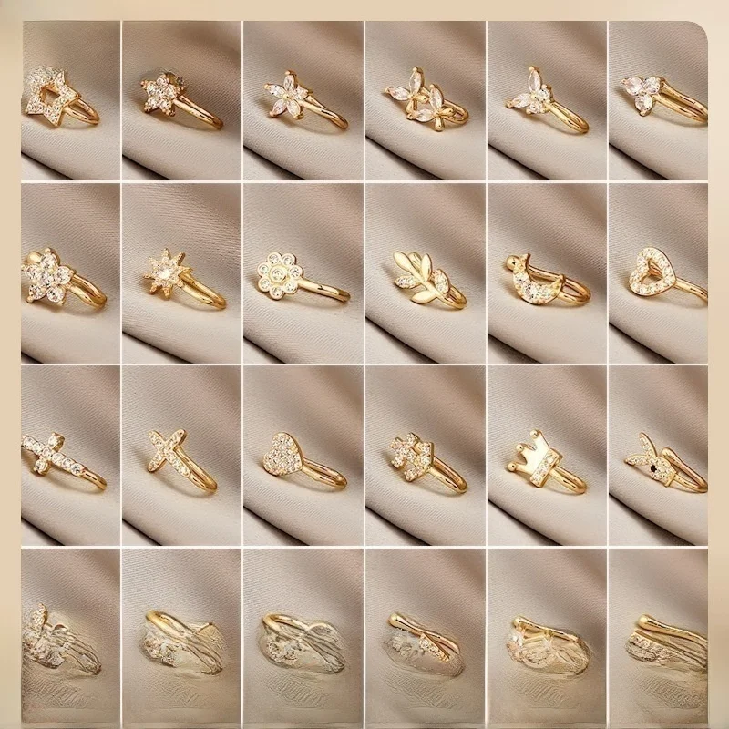 

Cross-Border Faion Jewelry Micro-Set Zircon Heart Lightning Crown Nose Studs Non-Pierced U-aped Nose Clips