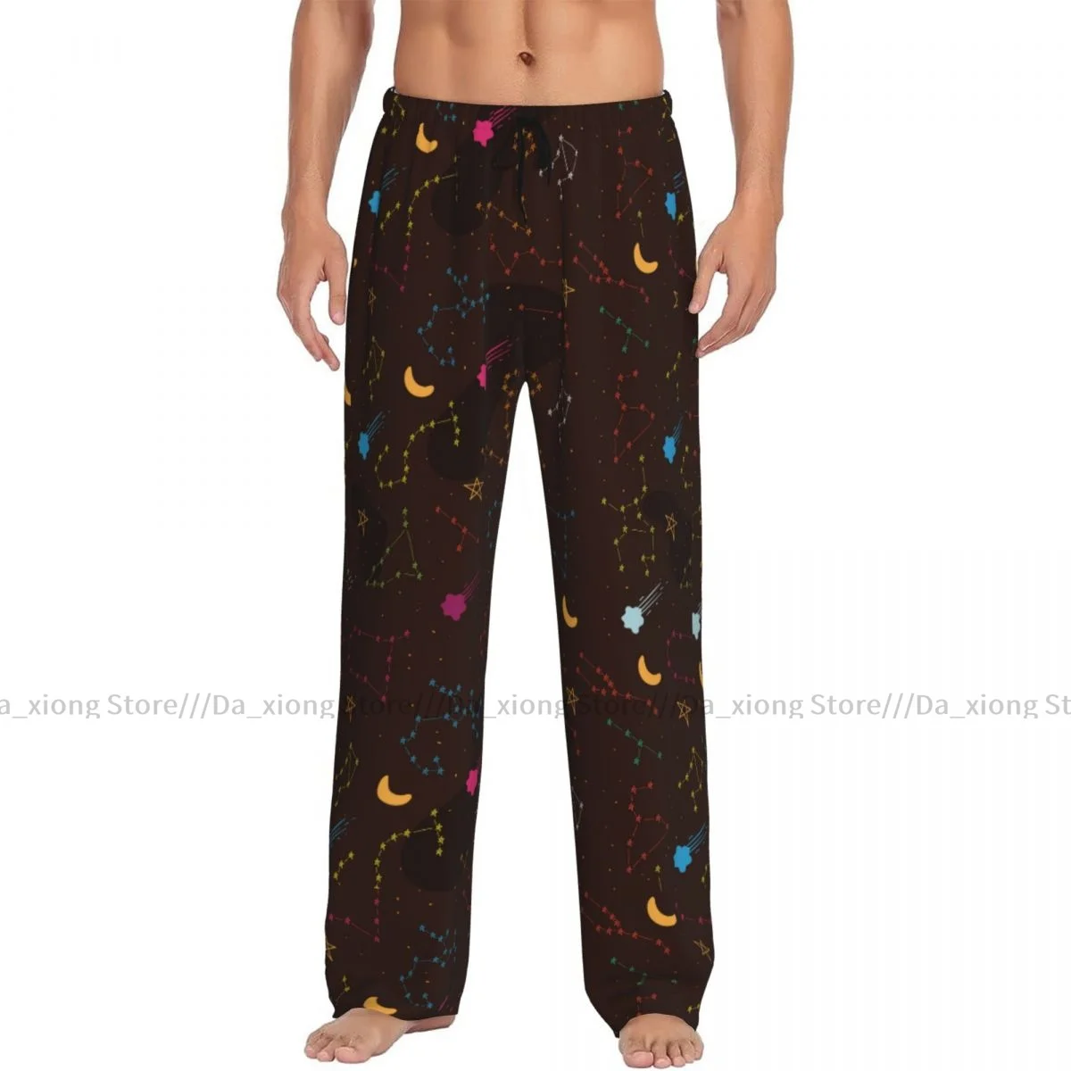 Colorful Zodiac Stars Mens Pajamas Pyjamas Pants Lounge Pants Sleep Bottoms